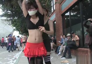 teen masturbates in public